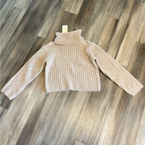 Universal Thread Ribbed Beige/Cream Cropped Turtleneck Sweater XS